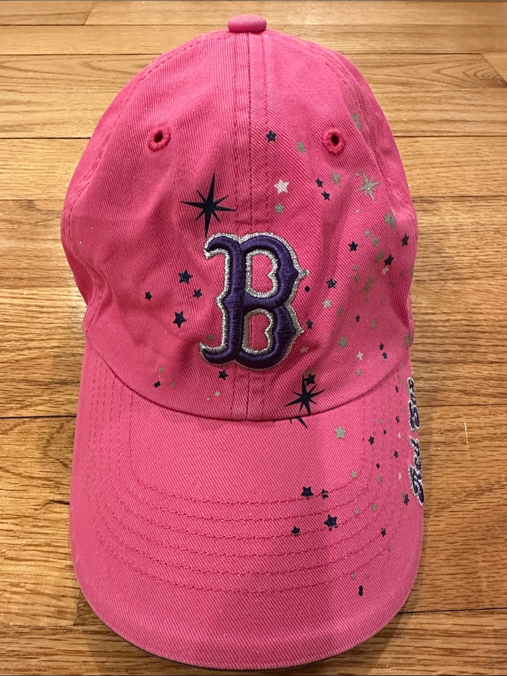 Kids Boston Red Sox ‘47 Pink Sparkle Adjustable Hat